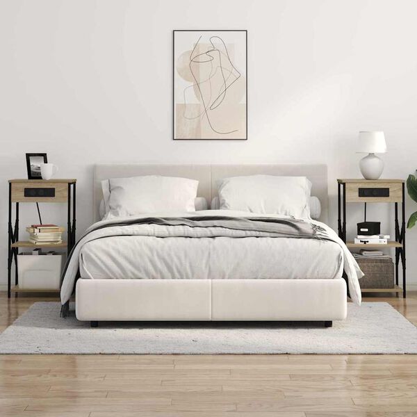 vidaXL Nočn&iacute; skř&iacute;ňka 2 pcs Sonoma dub 41 x 31 x 76 cm kompozitn&iacute; dřevo