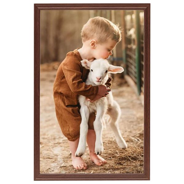 vidaXL Fotor&aacute;mečky kol&aacute;ž 5 ks na stůl hněd&eacute; 21x29,7 cm MDF