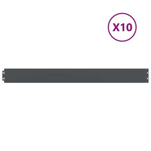 vidaXL Travn&iacute; lemy 10ks antracitov&aacute; 10x103cm ocel v&aacute;lcovan&aacute; za studena