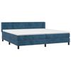 vidaXL Box spring postel s matrac&iacute; tmavě modr&aacute; 200x200 cm samet