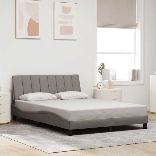 vidaXL R&aacute;m postele bez matrace Hanko taupe 140 x 190 cm textil
