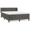 vidaXL Box spring postel s matrac&iacute; tmavě &scaron;ed&yacute; 140 x 190 cm samet