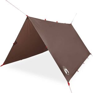 vidaXL Kempingov&aacute; plachta hněd&aacute; 366 x 306 cm nepromokav&aacute;