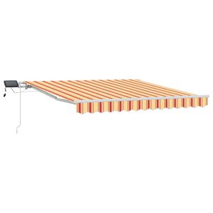 vidaXL Stahovac&iacute; mark&yacute;za Žlut&aacute; a oranžov&aacute; 350 x 250 cm L&aacute;tka a hlin&iacute;k
