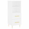 vidaXL Skř&iacute;ň highboard b&iacute;l&aacute; 34,5 x 34 x 180 cm kompozitn&iacute; dřevo