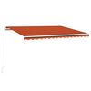 vidaXL Ručně zatahovac&iacute; mark&yacute;za 400 x 350 cm oranžovo-hněd&aacute;