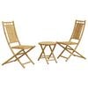vidaXL 3d&iacute;ln&yacute; bistro set bambus