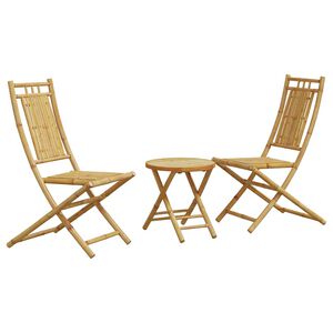 vidaXL 3d&iacute;ln&yacute; bistro set bambus