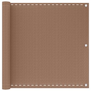 vidaXL Balkonov&aacute; clona 75 x 700 cm HDPE a hlin&iacute;k Obd&eacute;ln&iacute;kov&yacute; Taupe