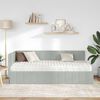 vidaXL Rohov&yacute; r&aacute;m postele s matrac&iacute; s matrac&iacute; 2 pcs Světle &scaron;ed&aacute; samet