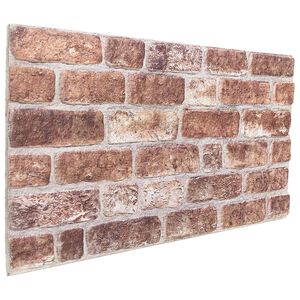 vidaXL N&aacute;stěnn&eacute; panely 10 ks 100 x 50 cm Hněd&aacute; EPS pěna