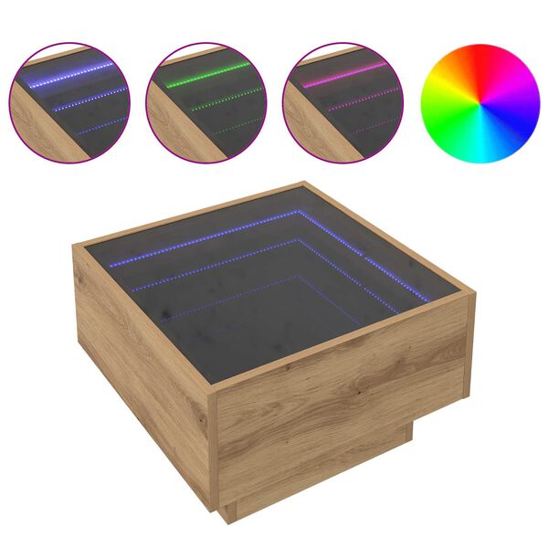 vidaXL Konferenčn&iacute; stolek dub artisan 50 x 50 x 30 cm Kompozitn&iacute; dřevo