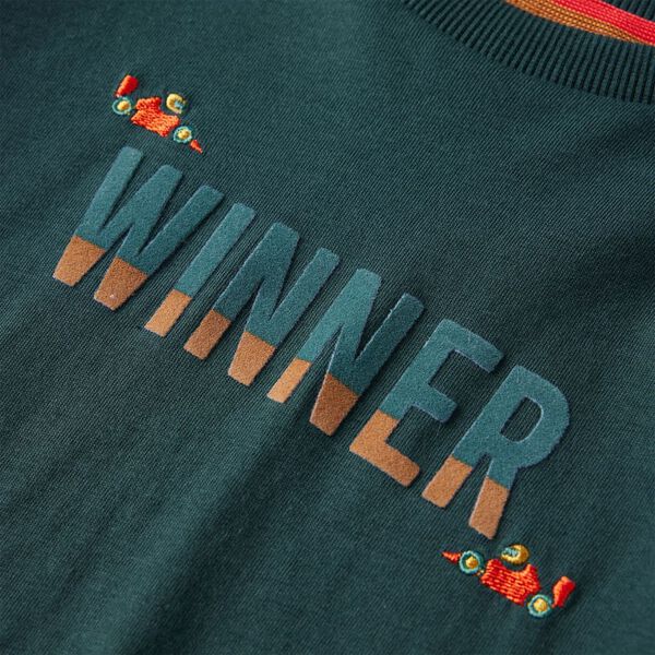 Dětsk&eacute; tričko s dlouh&yacute;m ruk&aacute;vem tmavě zelen&eacute; 104