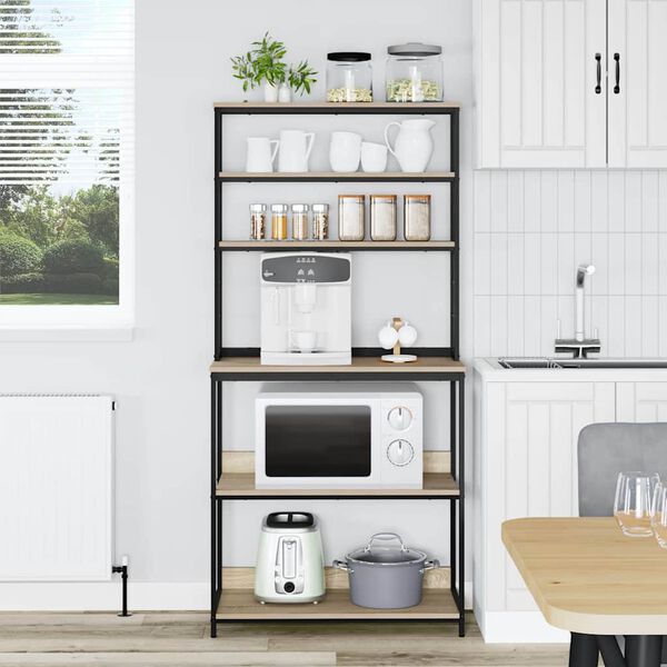 vidaXL Kuchyňsk&aacute; polička Sonoma dub 80 x 40 x 168 cm kompozitn&iacute; dřevo