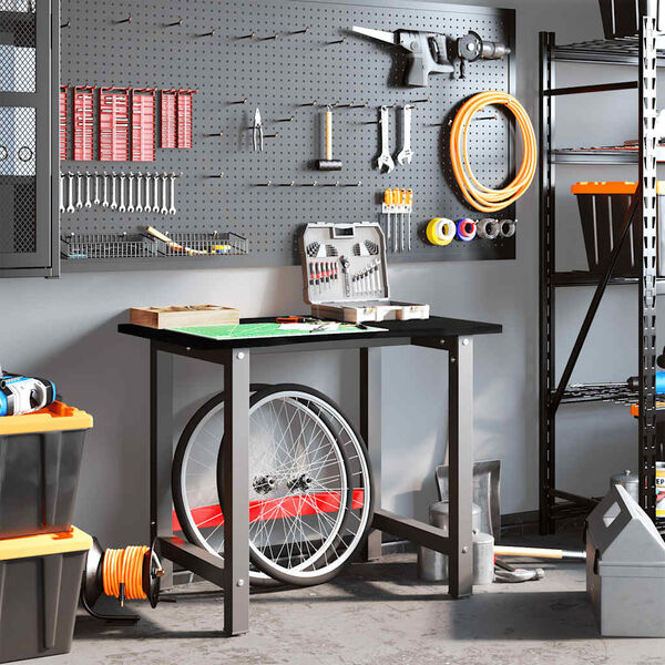 vidaXL Pracovní stůl tmavě hnědý 100 x 60 x 81,5 cm masivní dub