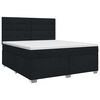 vidaXL Postel boxspring s matrac&iacute; s čelo Čern&aacute; 140 x 190 cm Textil