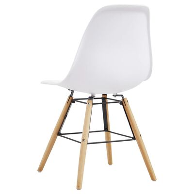 vidaXL Jídelní židle 2 ks bílé plast