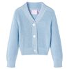 vidaXL Dětsk&yacute; pleten&yacute; cardigan modr&yacute; 104