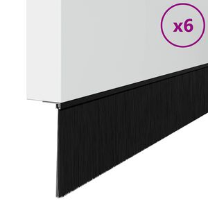 vidaXL &Scaron;roubovac&iacute; těsněn&iacute; dveřn&iacute;ho kart&aacute;če 6 pcs Čern&aacute; 100 cm