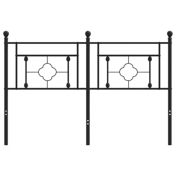 vidaXL Kovov&eacute; čelo postele čern&eacute; 140 cm