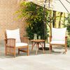 vidaXL Zahradní židle s poduškami 2 ks masivní akáciové dřevo
