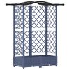 vidaXL Vyv&yacute;&scaron;en&yacute; z&aacute;hon s trel&aacute;ž&iacute; a střechou &Scaron;ed&yacute; 124 x 40 x 126 cm PP