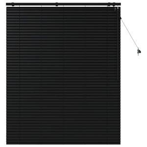vidaXL Venet &scaron;koln&iacute; žaluzie Čern&aacute; 135 x 160 cm 35 mm Masivn&iacute; paulovnie