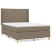 vidaXL Box spring postel s matrac&iacute; taupe 140x190 cm textil