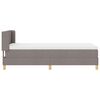 vidaXL Postel s boxspringem s matrac&iacute; Taupe 200 x 90 cm Polyester