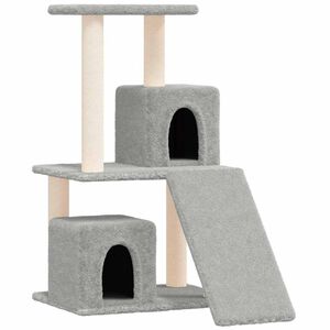 vidaXL &Scaron;krabadlo pro kočky se sisalov&yacute;mi sloupky světle &scaron;ed&eacute; 82 cm