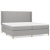vidaXL Box spring postel s matrac&iacute; světle &scaron;ed&aacute; 200 x 200 cm textil
