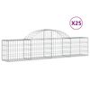 vidaXL Klenut&eacute; gabionov&eacute; ko&scaron;e 25 ks 200x30x40/60 cm pozinkovan&eacute; železo