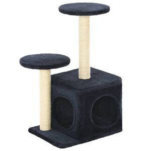 vidaXL &Scaron;krabadlo pro kočky se sisalov&yacute;mi sloupky 60 cm tmavě modr&aacute;