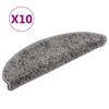 vidaXL Schodov&eacute; rohože 10 ks 56 x 17 x 3 cm &scaron;ed&eacute;, půlkulat&eacute;
