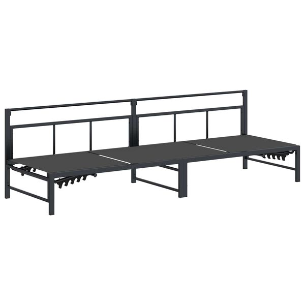 vidaXL Slunečn&iacute;k Čern&yacute; 200 x 62 x 59,5 cm Textilen