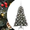 vidaXL Uměl&yacute; v&aacute;nočn&iacute; stromeček Zelen&aacute; 120 cm PVC, plast a ocel