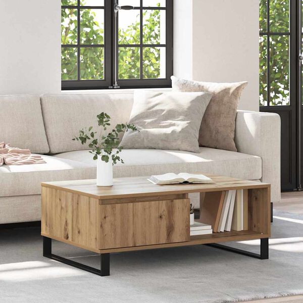 vidaXL Konferenčn&iacute; stolek Artisanov&yacute; dub 90 x 60 x 35 cm