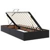 vidaXL Postel s &uacute;ložn&yacute;m prostorem a LED osvětlen&iacute;m Čern&aacute; 90 x 190 cm