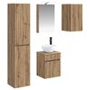 vidaXL Sada koupelnov&yacute;ch skř&iacute;něk 5 pcs Dub artisan 40 x 10,5 x 60,5 cm