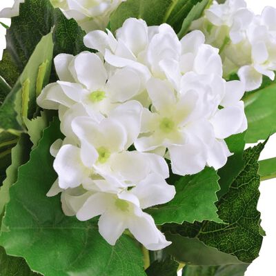 vidaXL Umělá rostlina hortenzie s květináčem 60 cm bílá