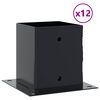 vidaXL Podstavce pod sloupky čtvercov&eacute; 12 ks Antracit 101x101 mm