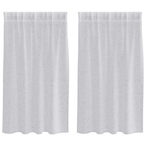 vidaXL Voile Z&aacute;clona 2 pcs Světle &scaron;ed&aacute; 140 x 140 cm Polyester