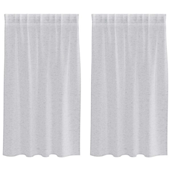 vidaXL Voile Z&aacute;clona 2 pcs Světle &scaron;ed&aacute; 140 x 140 cm Polyester