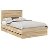 vidaXL R&aacute;m postele s čelo Sonoma dub 135 x 190 cm Inžen&yacute;rsk&eacute; dřevo