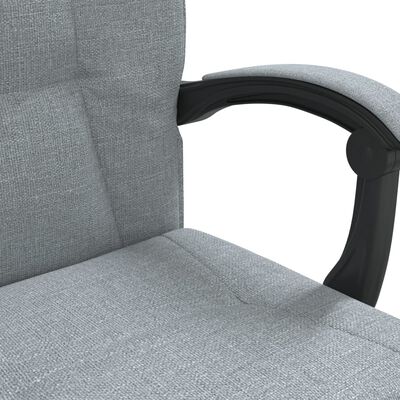 vidaXL Polohovací kancelářská židle světle šedá textil
