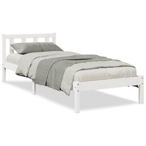 vidaXL Prodloužen&yacute; r&aacute;m postele bez matrace b&iacute;l&yacute; 90 x 210 cm borovice