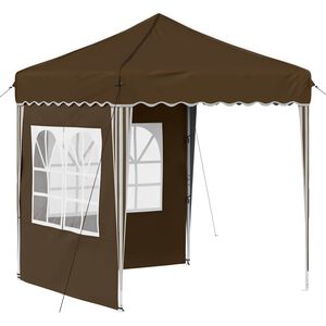 vidaXL P&aacute;rty stan s v&yacute;suvn&yacute;m st&aacute;nkem Taupe 195 x 195 x 245 cm