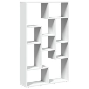 vidaXL Knihovna b&iacute;l&aacute; 72 x 20 x 120,5 cm kompozitn&iacute; dřevo