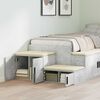 vidaXL &Uacute;ložn&aacute; skř&iacute;ňka 2 pcs Betonově &scaron;ed&aacute; 108 x 41 x 40 cm