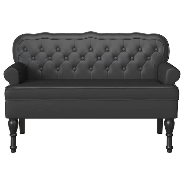 vidaXL Chesterfield lavice Černá 119,5 x 64,5 x 75 cm Umělá kůže